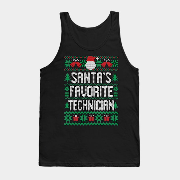 Santa's Favorite Technician Tank Top by Saulene